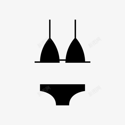 泳装美丽时尚图标svg_新图网 https://ixintu.com 假期 夏天 时尚 泳装 美丽