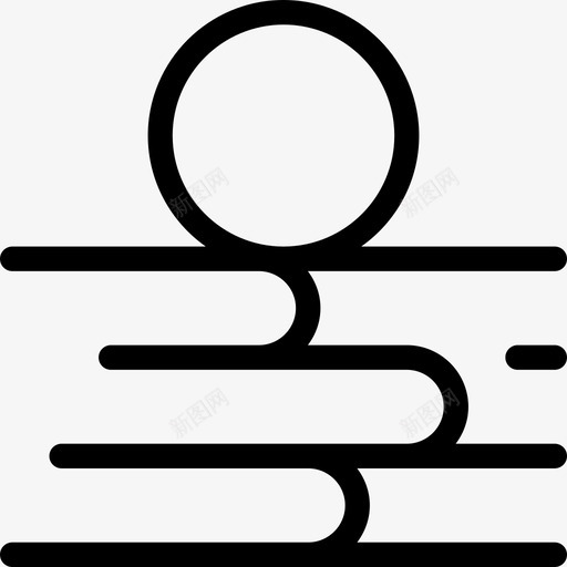 日落冲浪直线图标svg_新图网 https://ixintu.com 冲浪 日落 直线
