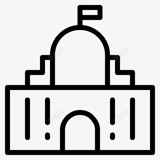大厅建筑城市图标svg_新图网 https://ixintu.com 元素 城市 大厅 建筑