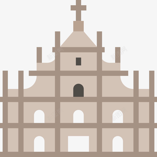 澳门圣保罗大教堂亚洲地标性建筑3座平地图标svg_新图网 https://ixintu.com 3座 中华人民共和国香港特别行政区 中国澳门 亚洲国家 圣保罗 地标 大教堂 平地 建筑 澳门