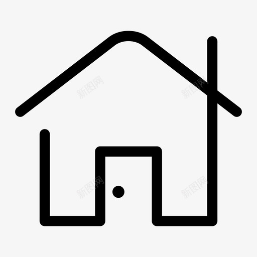 住宅建筑物房屋图标svg_新图网 https://ixintu.com 住宅 建筑物 房地产 房屋 财产 通信