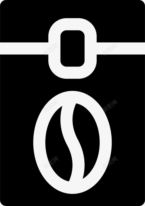 咖啡袋子咖啡豆图标svg_新图网 https://ixintu.com 包装 咖啡 咖啡豆 袋子 送货 饭馅