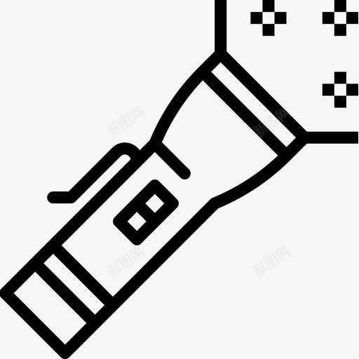 手电筒结构92线性图标svg_新图网 https://ixintu.com 手电筒 线性 结构