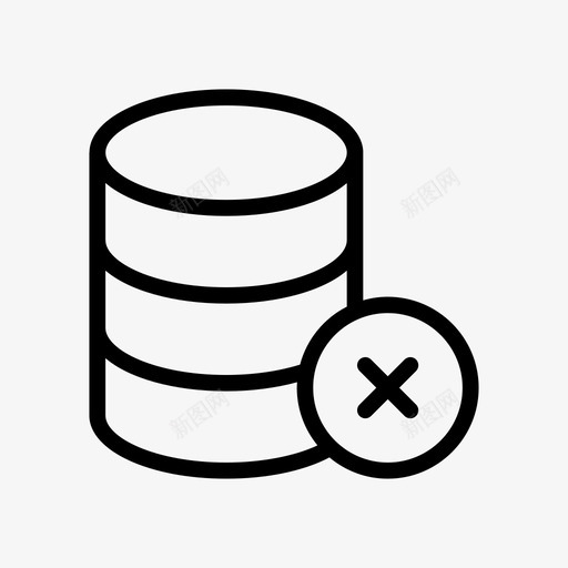 取消服务器数据库删除图标svg_新图网 https://ixintu.com 删除 取消 存储 数据库 服务器 标志符