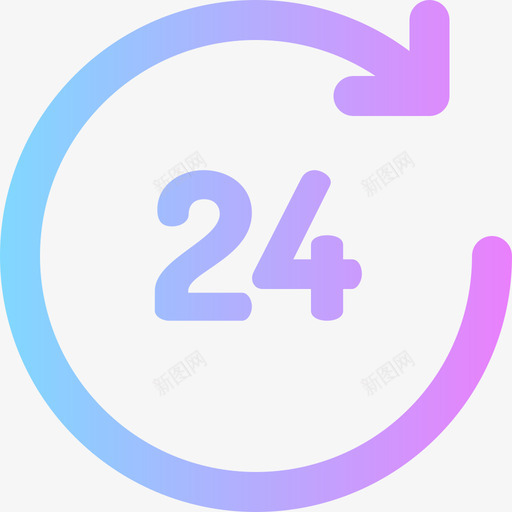 24小时后勤26梯度图标svg_新图网 https://ixintu.com 24小时 后勤26 梯度