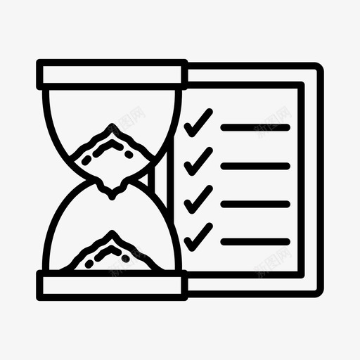 等待列表检查表沙漏图标svg_新图网 https://ixintu.com 列表 检查 检查表 沙漏 等待