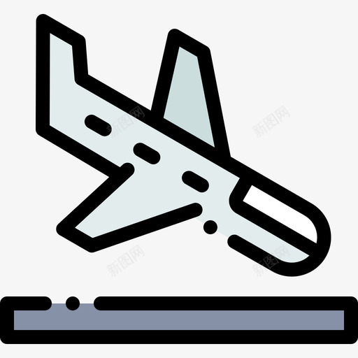 着陆航空33线性颜色图标svg_新图网 https://ixintu.com 着陆 线性颜色 航空33