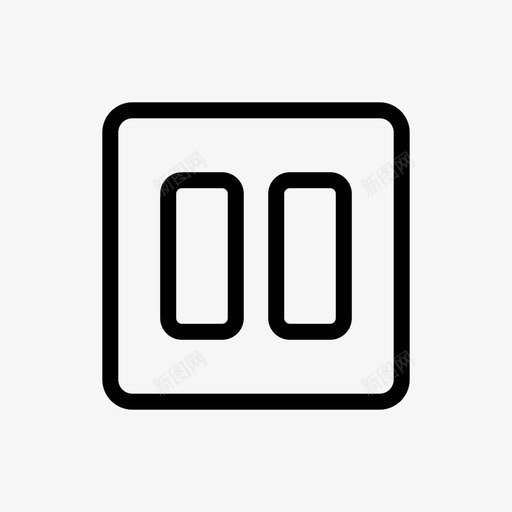 暂停按钮电影院图标svg_新图网 https://ixintu.com 暂停按钮 电影院