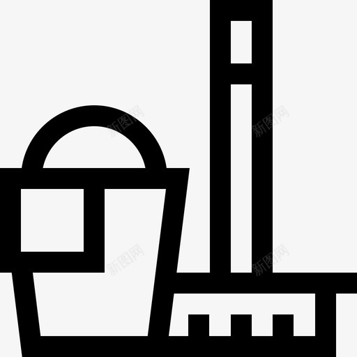 扫帚超市37直线型图标svg_新图网 https://ixintu.com 扫帚 直线 线型 超市