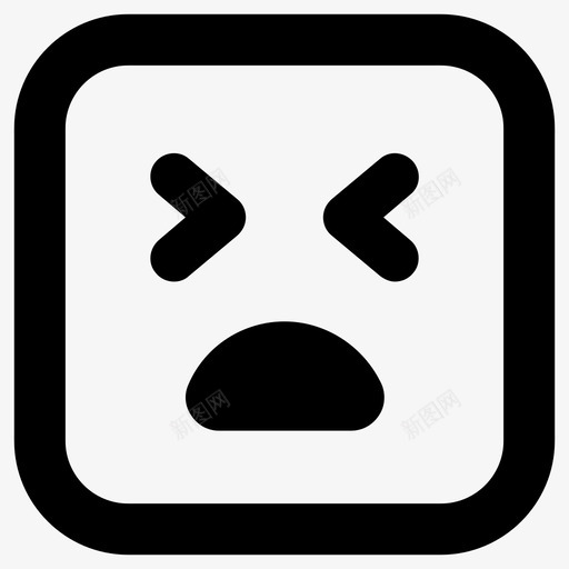 害怕失望情绪化图标svg_新图网 https://ixintu.com 受伤 失望 害怕 微笑 情绪化