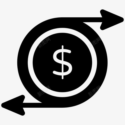 资金流资金现金流图标svg_新图网 https://ixintu.com 投资 现金流 现金流字形图标 财务 资金 资金流 资金流入