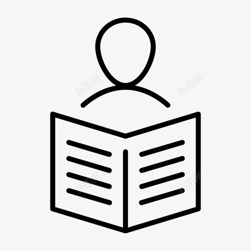 阅读杂志报纸图标svg_新图网 https://ixintu.com 小报 报纸 杂志 生意 读者 阅读