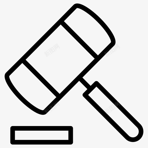 锤子修理木槌图标svg_新图网 https://ixintu.com 修理 审判 木槌 治理 锤子