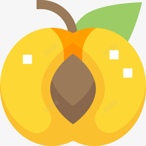 桃蔬菜和水果2平图标svg_新图网 https://ixintu.com 水果 蔬菜
