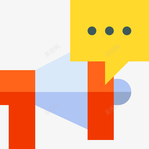 扩音器博客作者和影响者19扁平图标svg_新图网 https://ixintu.com 作者 博客 影响 扁平 扩音器