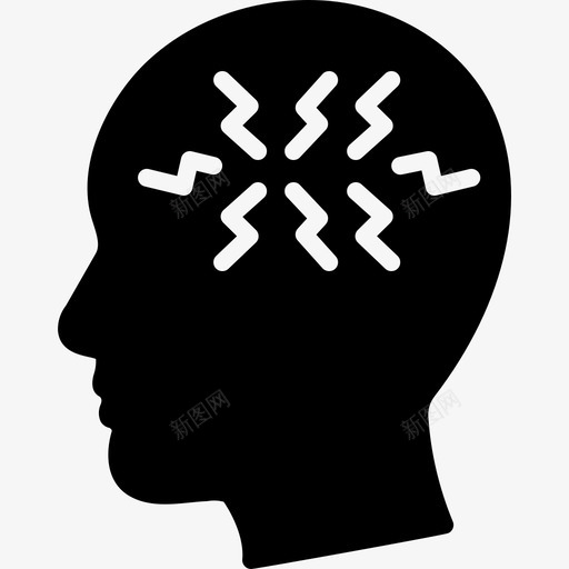创伤后应激障碍焦虑症壳牌休克图标svg_新图网 https://ixintu.com 创伤后应激障碍 壳牌休克 焦虑症 症状