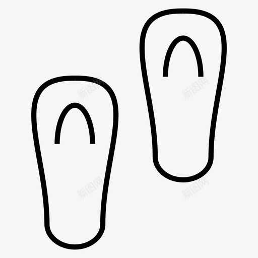 人字拖拖鞋夏令图标svg_新图网 https://ixintu.com 人字 夏令 拖鞋
