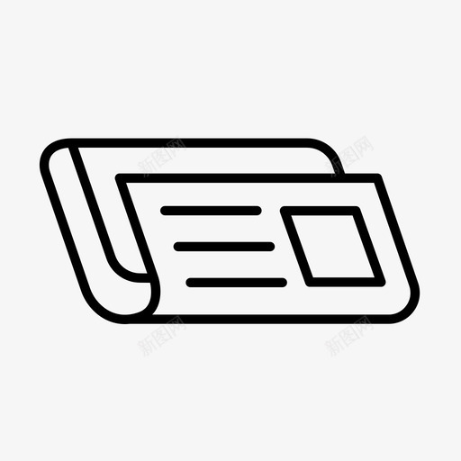 折叠报纸文章媒体图标svg_新图网 https://ixintu.com 媒体 折叠报纸 文章 阅读