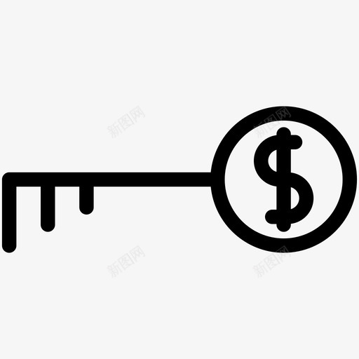 钥匙金融钱图标svg_新图网 https://ixintu.com 金融 钥匙 钱