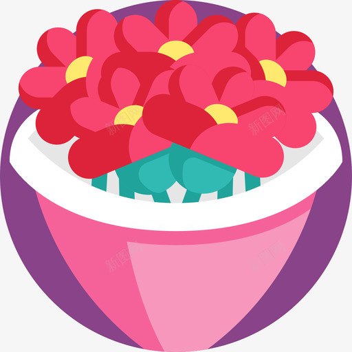 花束除草扁平图标svg_新图网 https://ixintu.com 扁平 花束 除草