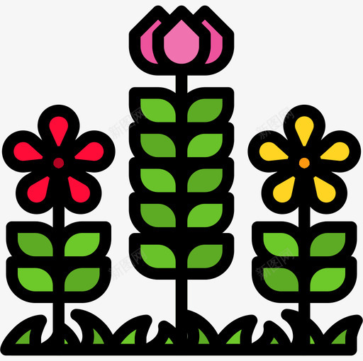 植物园艺工具9填充图标svg_新图网 https://ixintu.com 园艺 填充 工具 植物