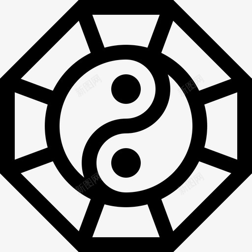 阴阳健康7线性图标svg_新图网 https://ixintu.com 健康7 线性 阴阳