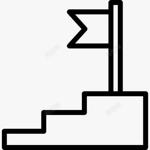 目标工作晋升5直线图标svg_新图网 https://ixintu.com 工作晋升5 目标 直线