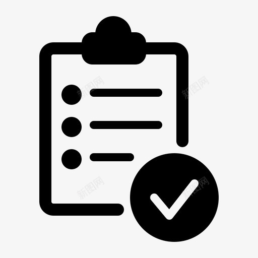 剪贴板项目符号列表复选标记图标svg_新图网 https://ixintu.com 列表 剪贴板 图示 复选 报告 标记 检查表 注释 符号 项目