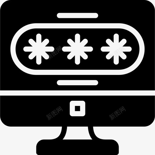 密码网页和搜索引擎优化6固体图标svg_新图网 https://ixintu.com 优化 固体 密码 搜索引擎 网页