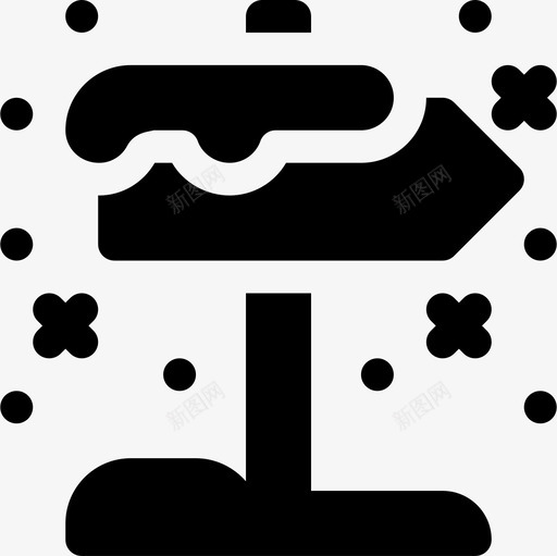 路标圣诞城12已填充图标svg_新图网 https://ixintu.com 圣诞 填充 路标
