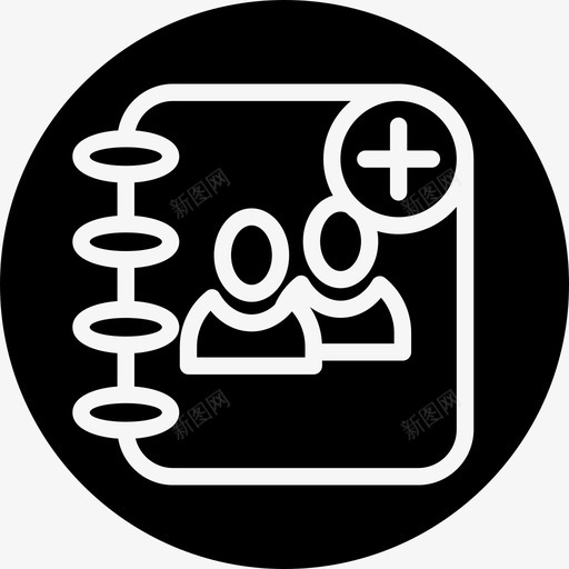 联系人添加人员图标svg_新图网 https://ixintu.com ui ux 人员 添加 用户界面徽章 联系人