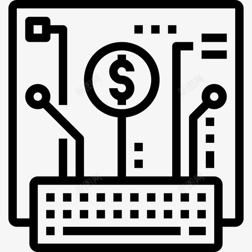 键盘业务概念9线性图标svg_新图网 https://ixintu.com 业务 概念 线性 键盘