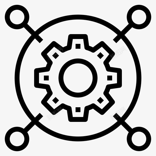 齿轮工程56线性图标svg_新图网 https://ixintu.com 工程56 线性 齿轮