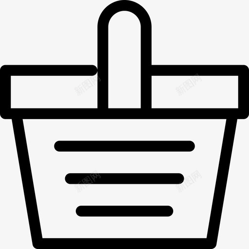 篮子电子商务124线性图标svg_新图网 https://ixintu.com 电子商务124 篮子 线性