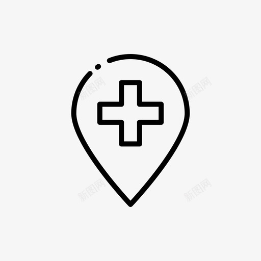 线路图3号医院导航图标svg_新图网 https://ixintu.com 3号医院导航 线路图