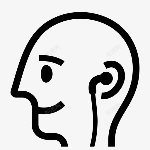 耳机听音乐图标svg_新图网 https://ixintu.com 声音 性格 耳机 音乐