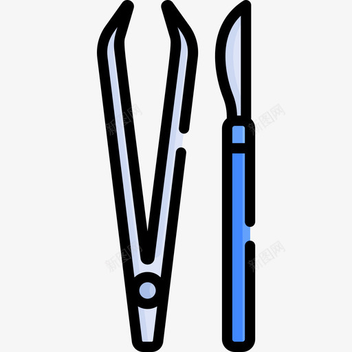 手术工具整形手术5线颜色图标svg_新图网 https://ixintu.com 工具 手术 整形 颜色