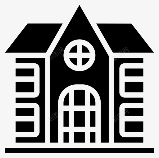 豪宅住宅2填充图标svg_新图网 https://ixintu.com 住宅 填充 豪宅