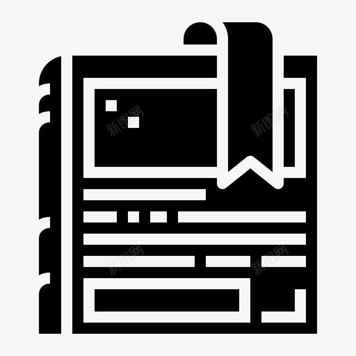 书签地址簿议程图标svg_新图网 https://ixintu.com 书店 书签 地址簿 笔记本 议程
