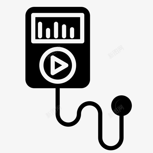 音乐耳机mp3图标svg_新图网 https://ixintu.com mp3 播放器 纯音 耳机 音乐