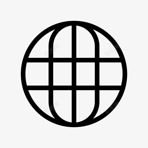 世界网格地理23线性图标svg_新图网 https://ixintu.com 世界 地理 线性 网格