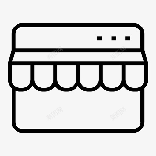 网上商店商店网站图标svg_新图网 https://ixintu.com 商店 图标 线路 网上商店 网站 购物