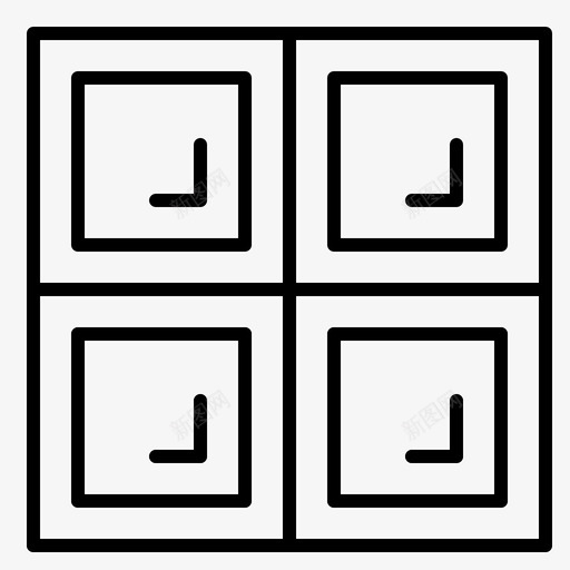 建筑房屋窗户图标svg_新图网 https://ixintu.com 建筑 建筑和施工常规轮廓 房屋 窗户