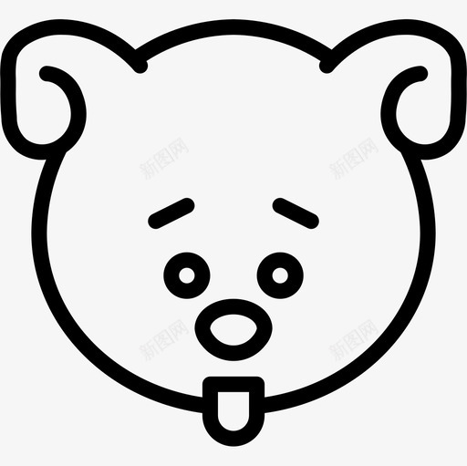 狗可爱的图标2直线型svg_新图网 https://ixintu.com 可爱 图标 爱的 直线 线型