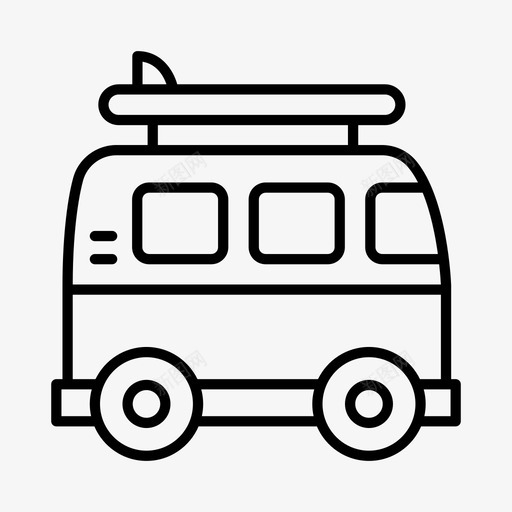 kombivan观光旅游图标svg_新图网 https://ixintu.com kombi van 度假 旅游 观光