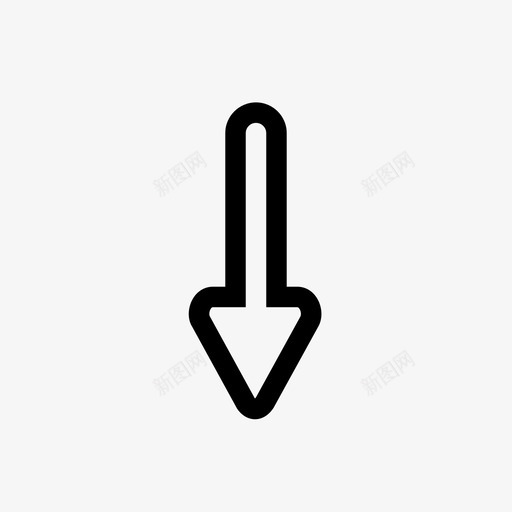 箭头向下标志图标svg_新图网 https://ixintu.com 向上 向下 标志 箭头 转向