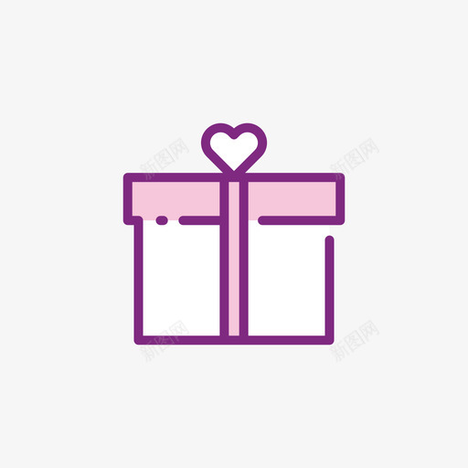 礼品盒婚礼175线性颜色图标svg_新图网 https://ixintu.com 婚礼 礼品盒 线性 颜色