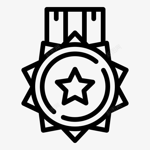 老兵徽章明星奖章图标svg_新图网 https://ixintu.com 奖章 徽章 明星 老兵