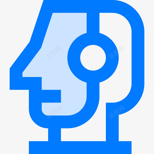 机器人人工智能36蓝色图标svg_新图网 https://ixintu.com 人工智能 机器人 蓝色