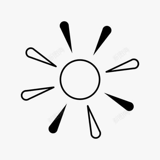 阳光明媚天气炎热图标svg_新图网 https://ixintu.com 天气炎热 阳光明媚